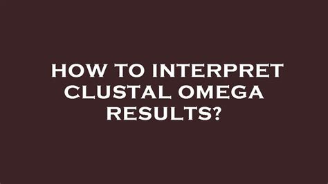 clustal omega online